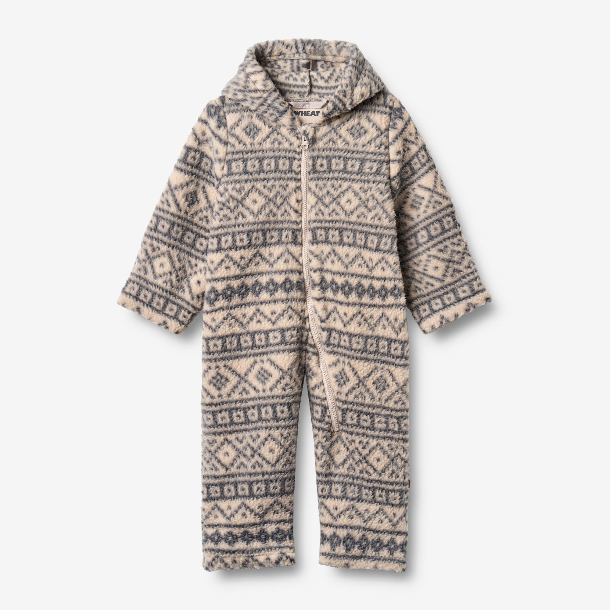 wheat-allo-fleeceoverall-warm-sand-jaquard-baby-recycling image 1