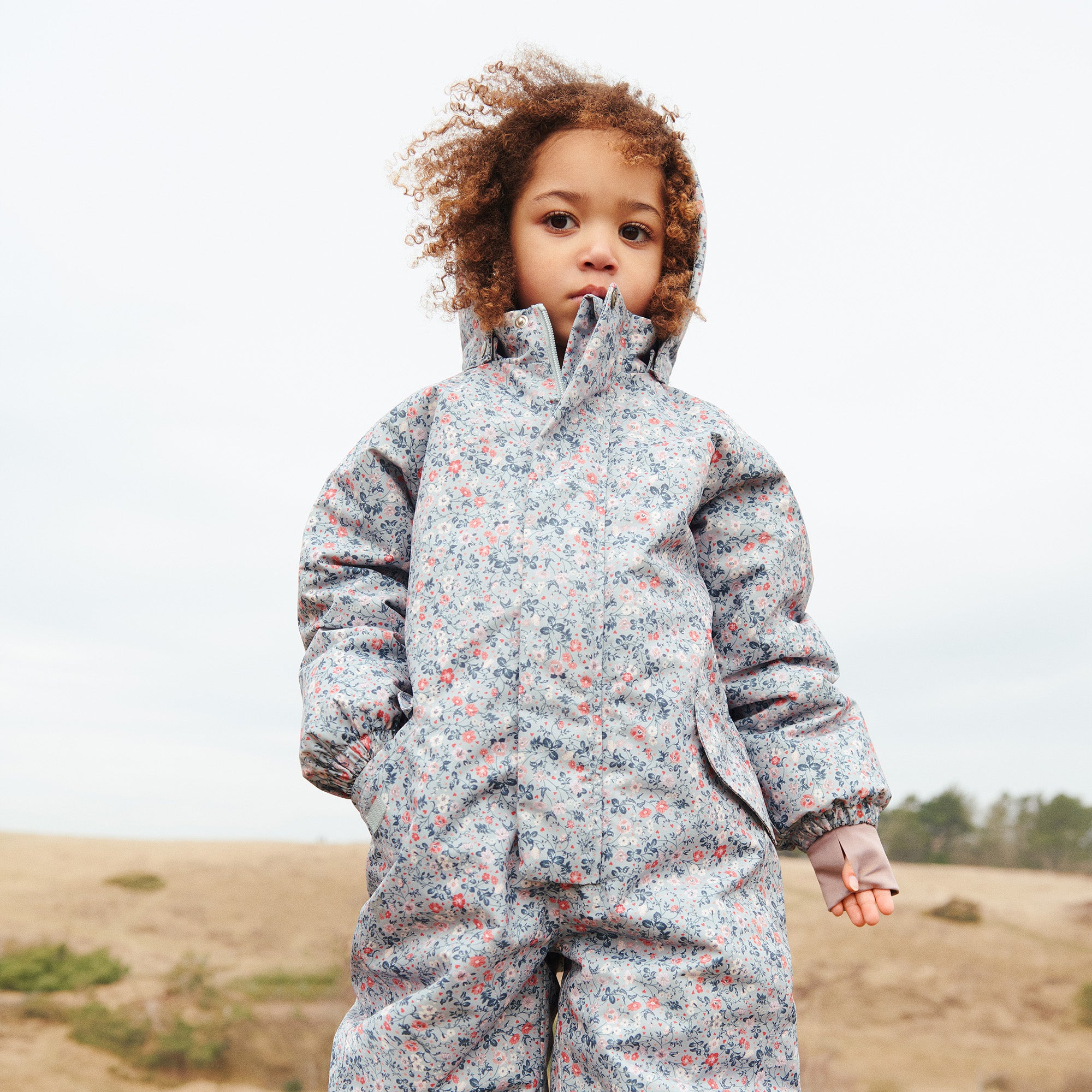 wheat-outerwear-miko-schneeanzug-soft-rain-flowers-wasserdicht image 2