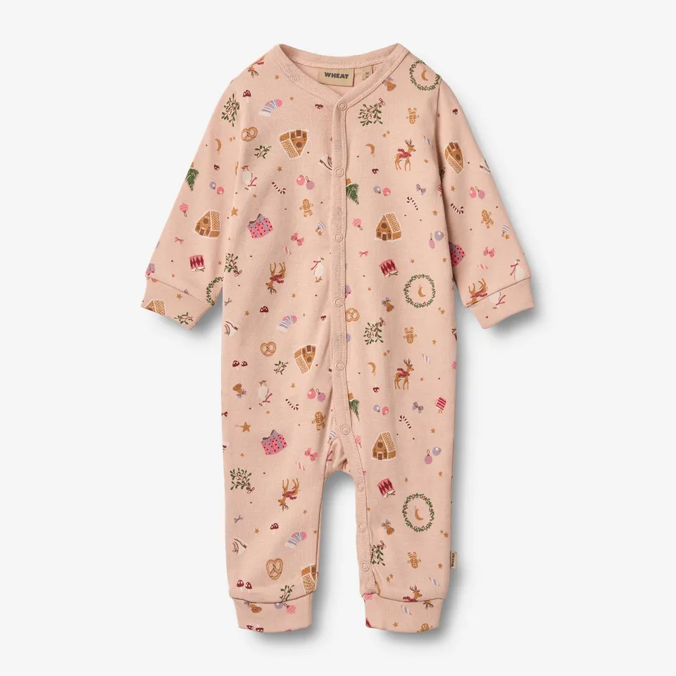 wheat-nikola-sleepsuit-rose-dust-holiday-strampler-bio image 1