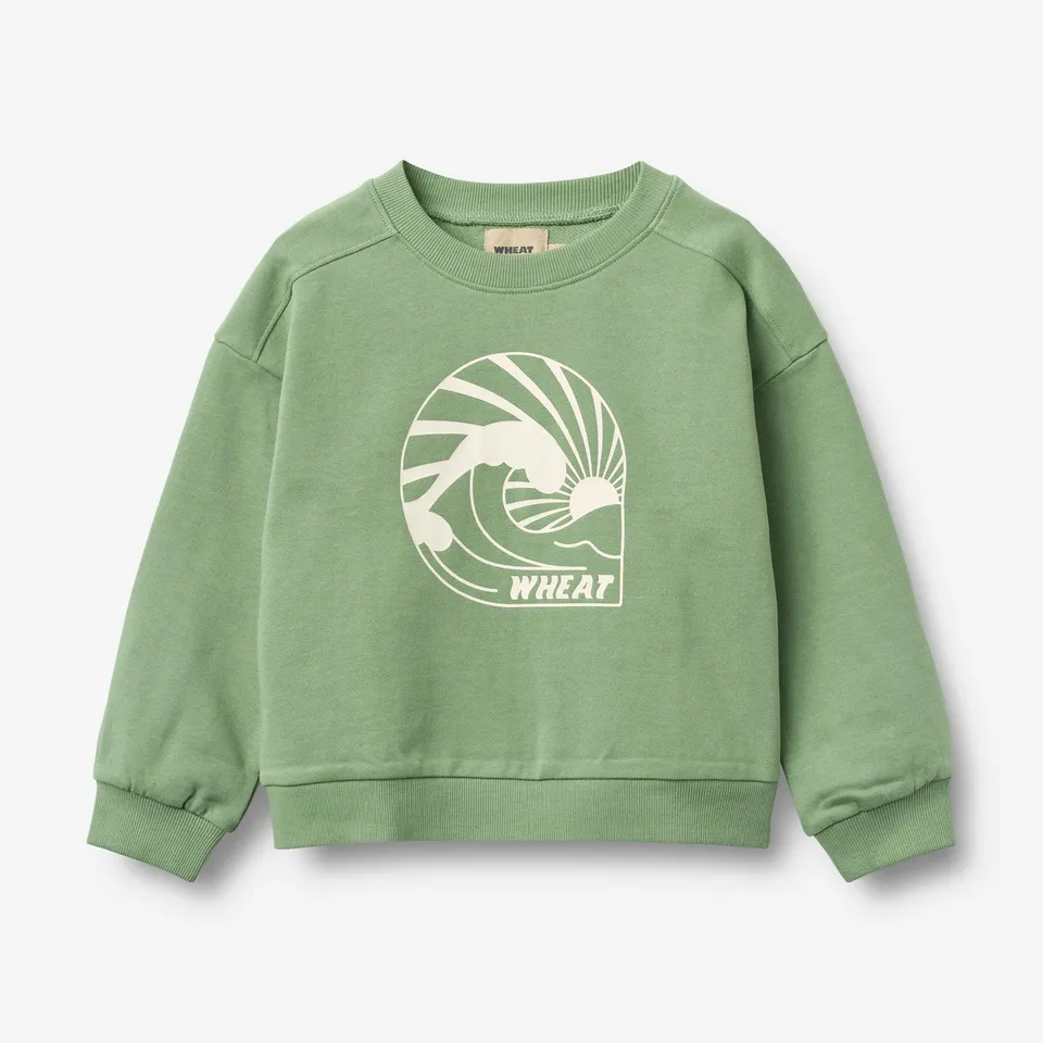 wheat-breeze-kinder-sweatshirt-jade-green-bio image 1