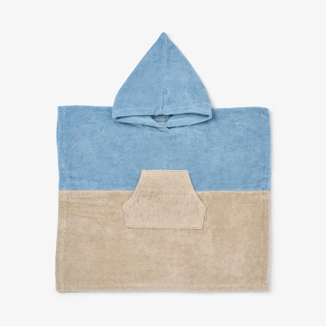 wheat-terry-poncho-lille-badeponcho-blue-summer-bio image 1