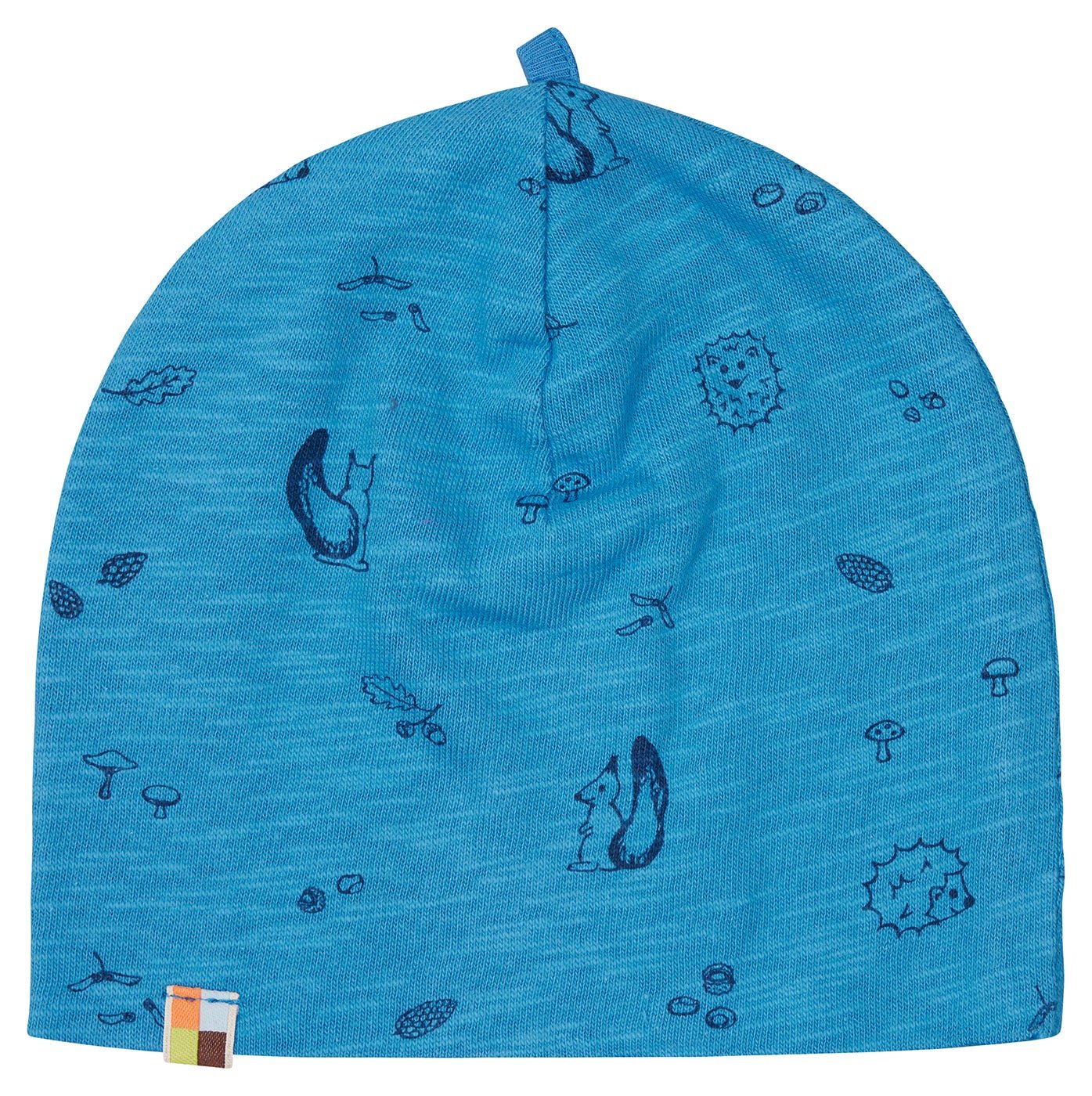 loud-proud-classics-beanie-m-tze-azur-62-68-wald-druck image 1