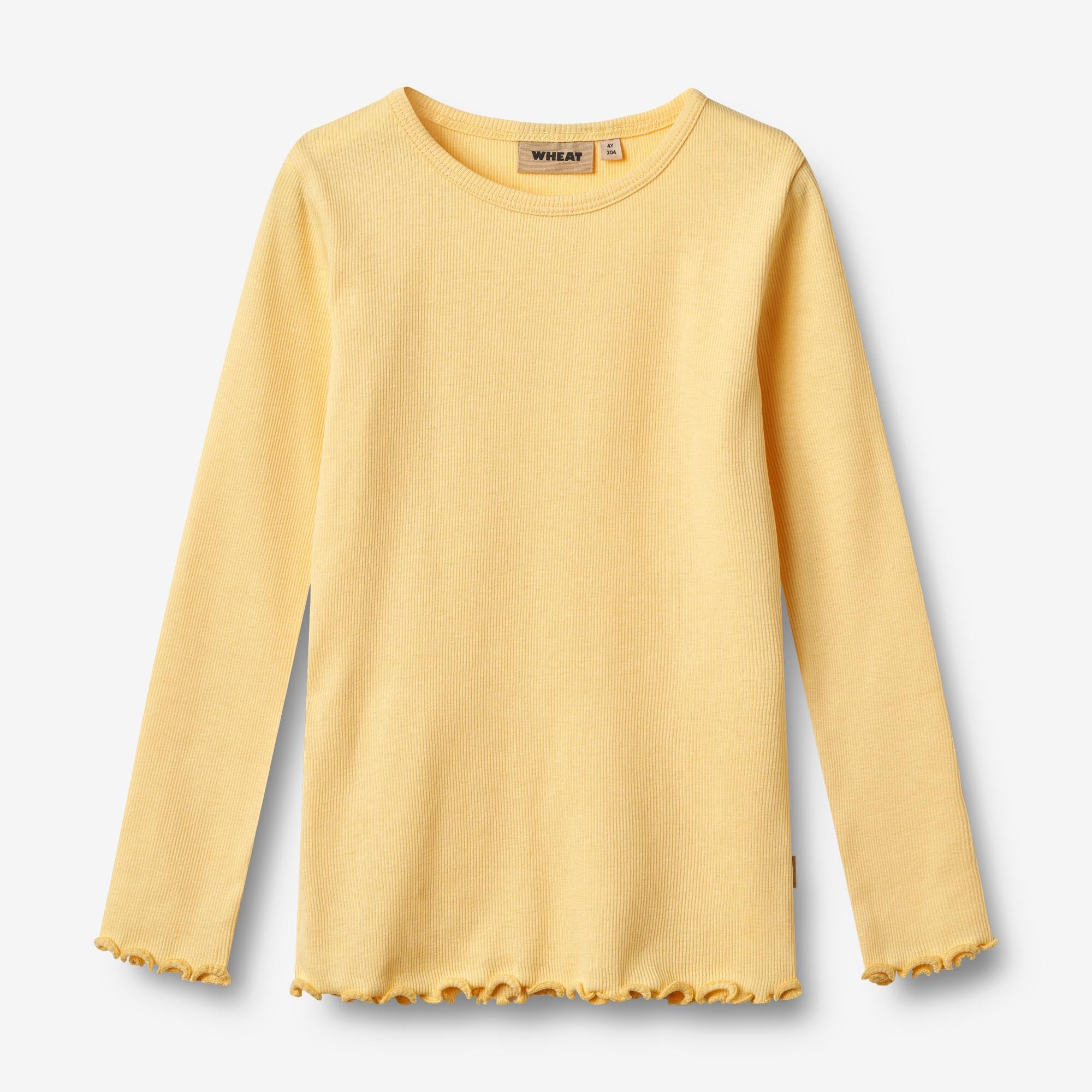 wheat-ida-t-shirt-langarmshirt-golden-yellow-bio-baumwolle image 1