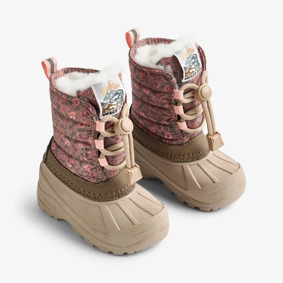 wheat-aleex-winterstiefel-portabella-flowers-wasserdicht image 1