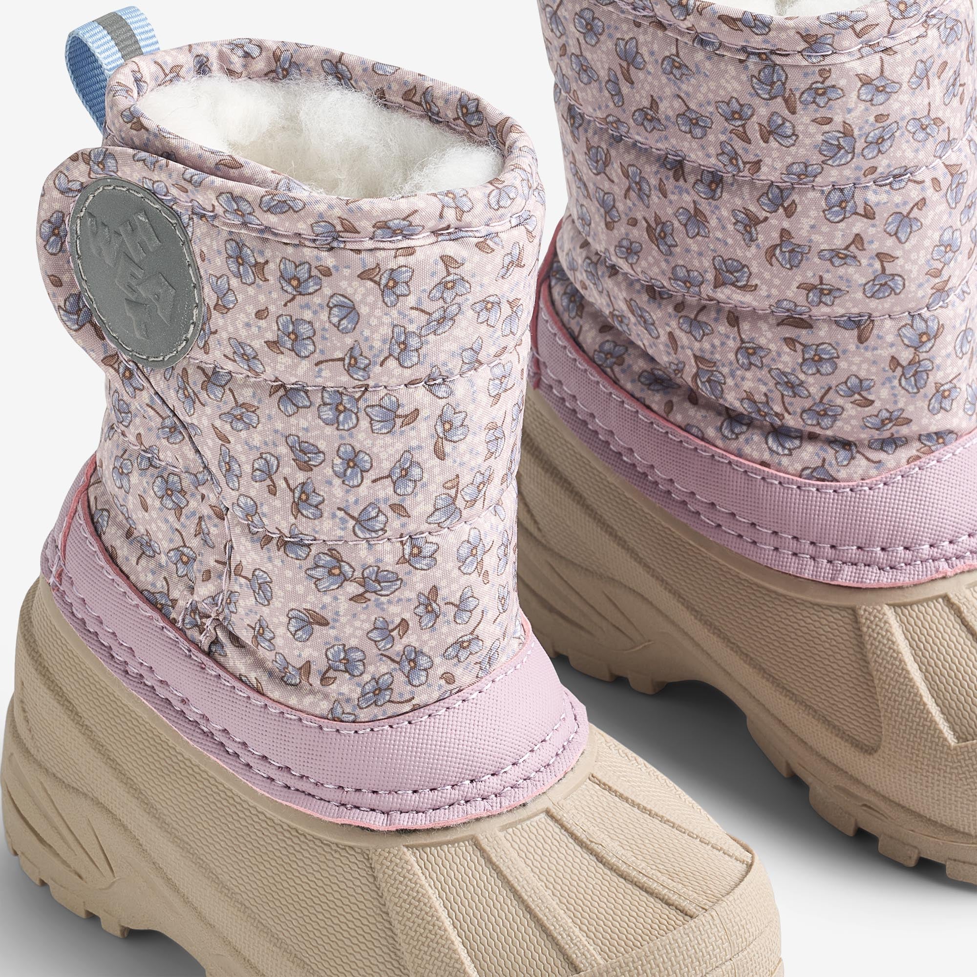 wheat-winty-winterstiefel-lilac-blue-flowers-wollfutter-24-35 image 4