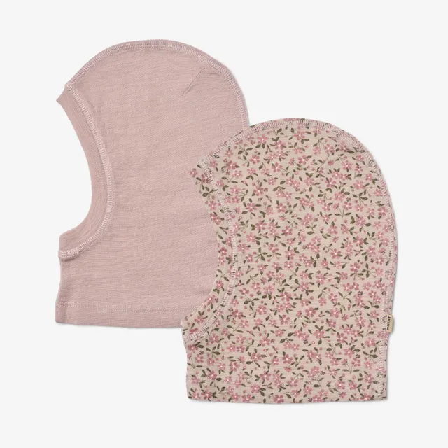 wheat-accessories-balaclava-kim-sturmhaube-pale-lilac-flowers-merinowolle image 1