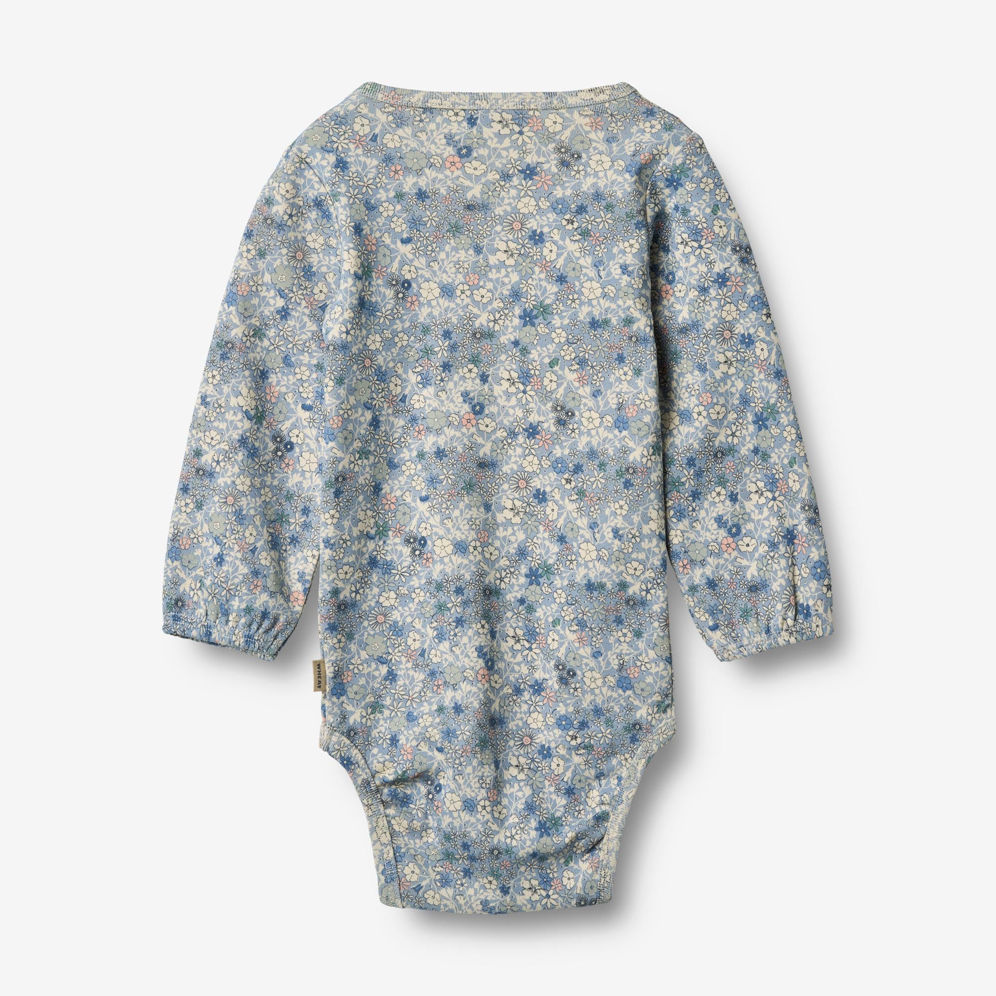 wheat-elmine-body-langarm-baby-blue-summer-flowers-bio-baumwolle image 2