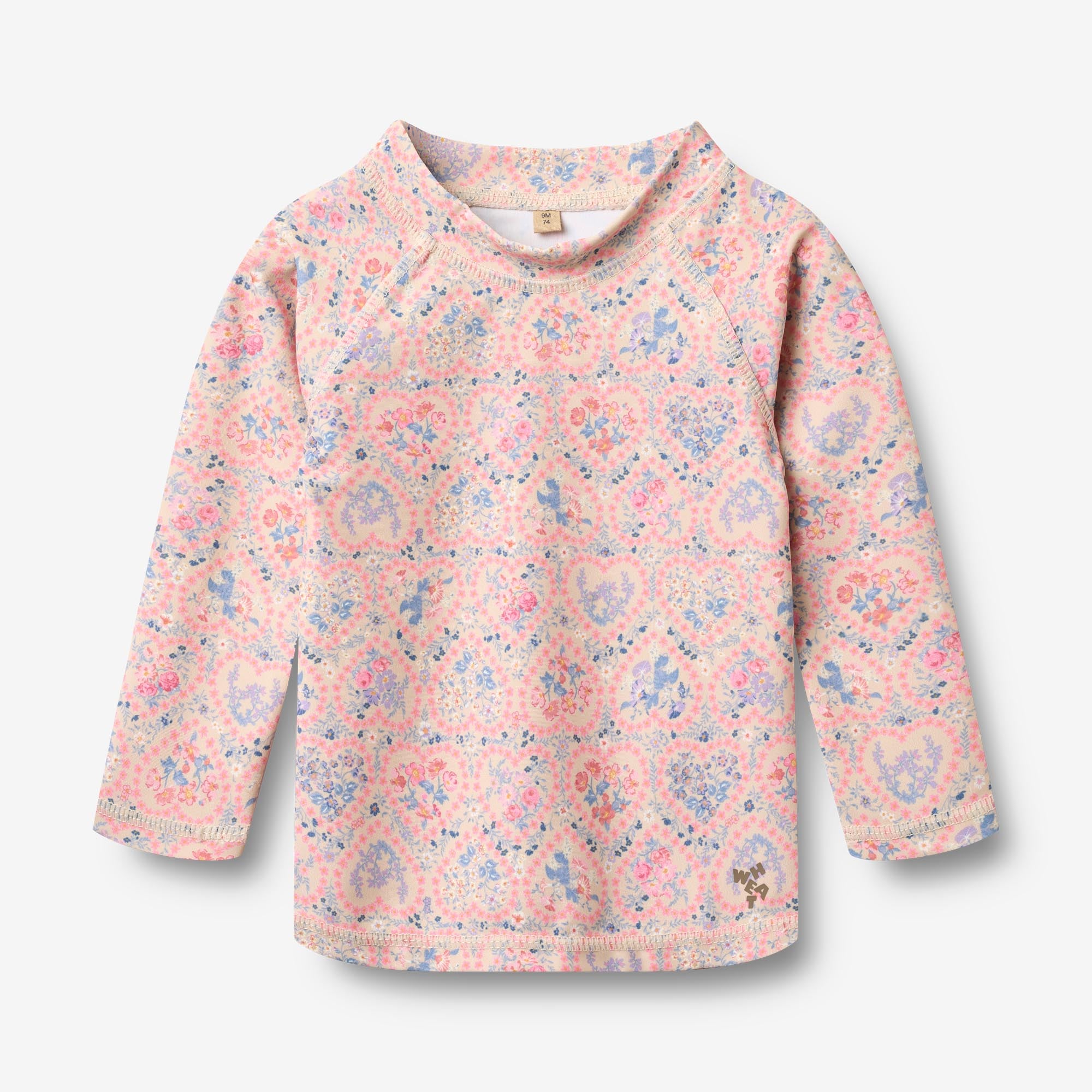 wheat-dilan-swim-t-shirt-badeshirt-pink-heart-flowers-uv-40 image 1