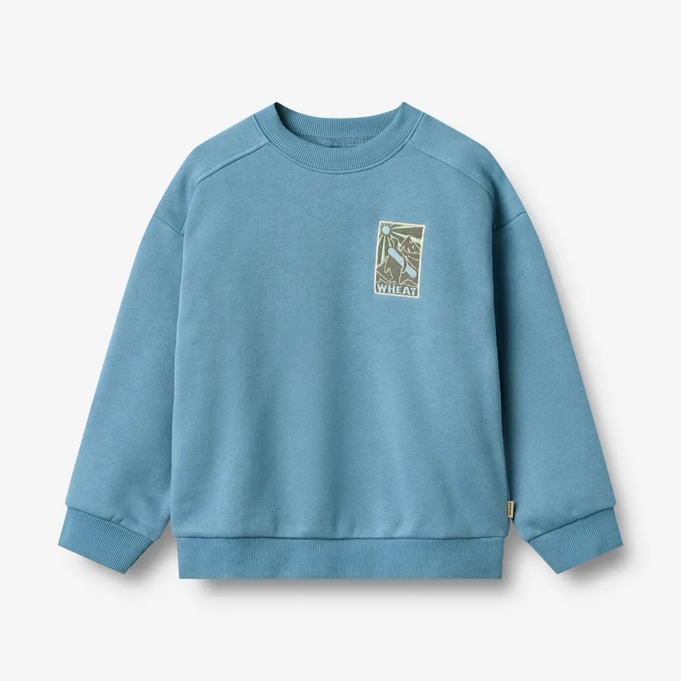 wheat-sander-jungen-sweatshirt-winter-blue-bio-baumwolle image 1