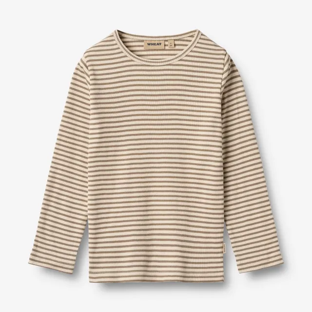 wheat-stig-langarmshirt-bio-baumwolle-stone-gestreift image 1