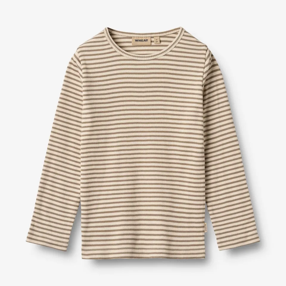 wheat-stig-langarmshirt-bio-baumwolle-stone-gestreift image 1