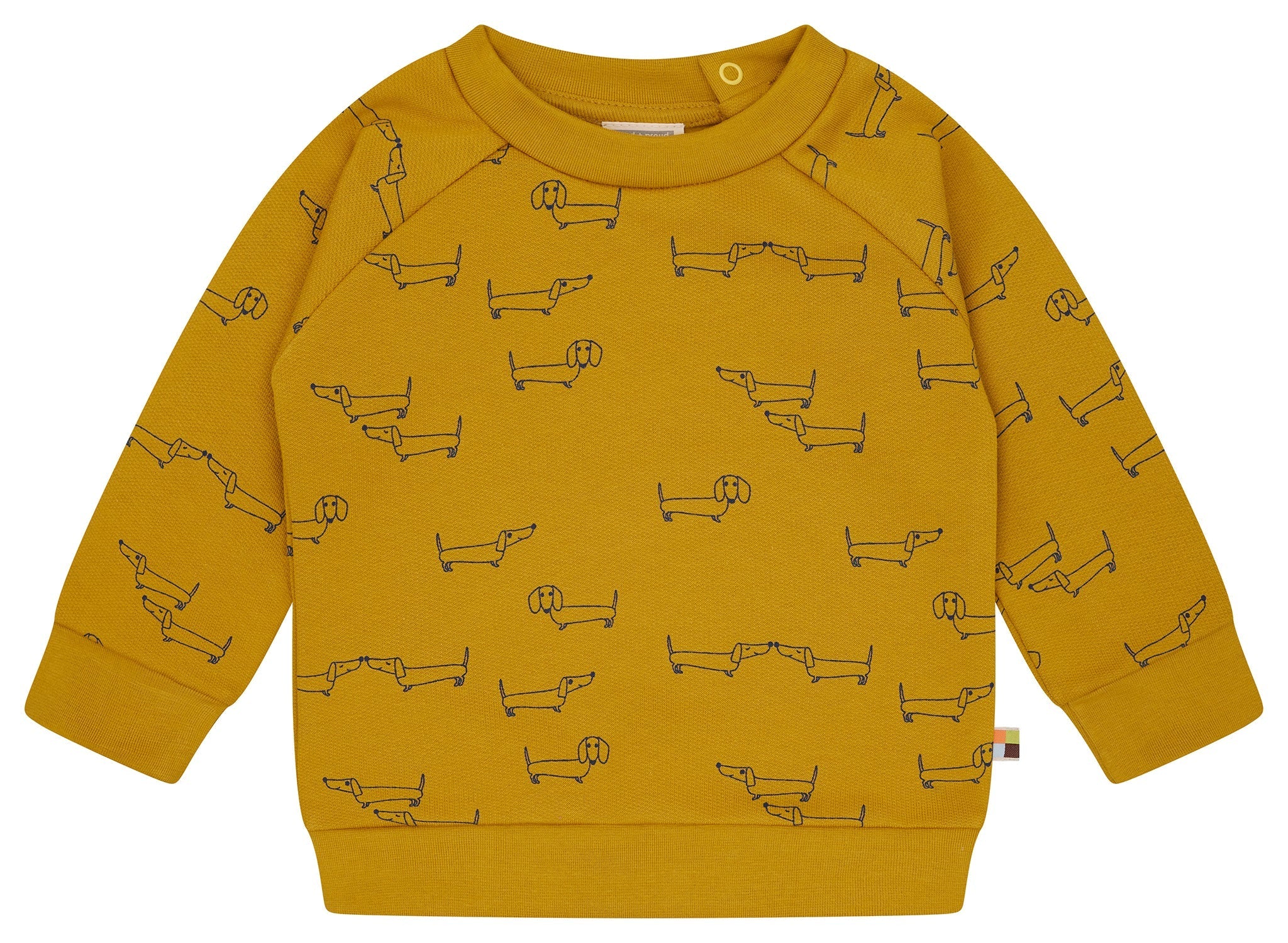 loud-proud-classics-sweatshirt-dackel-kinder-pullover-curry-bio image 1