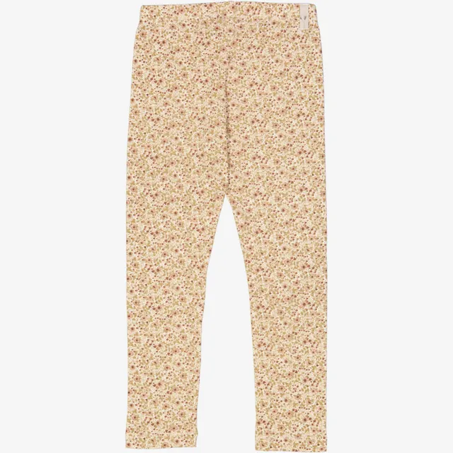 wheat-jersey-leggings-eggshell-flowers-leggings-beige-bio image 1