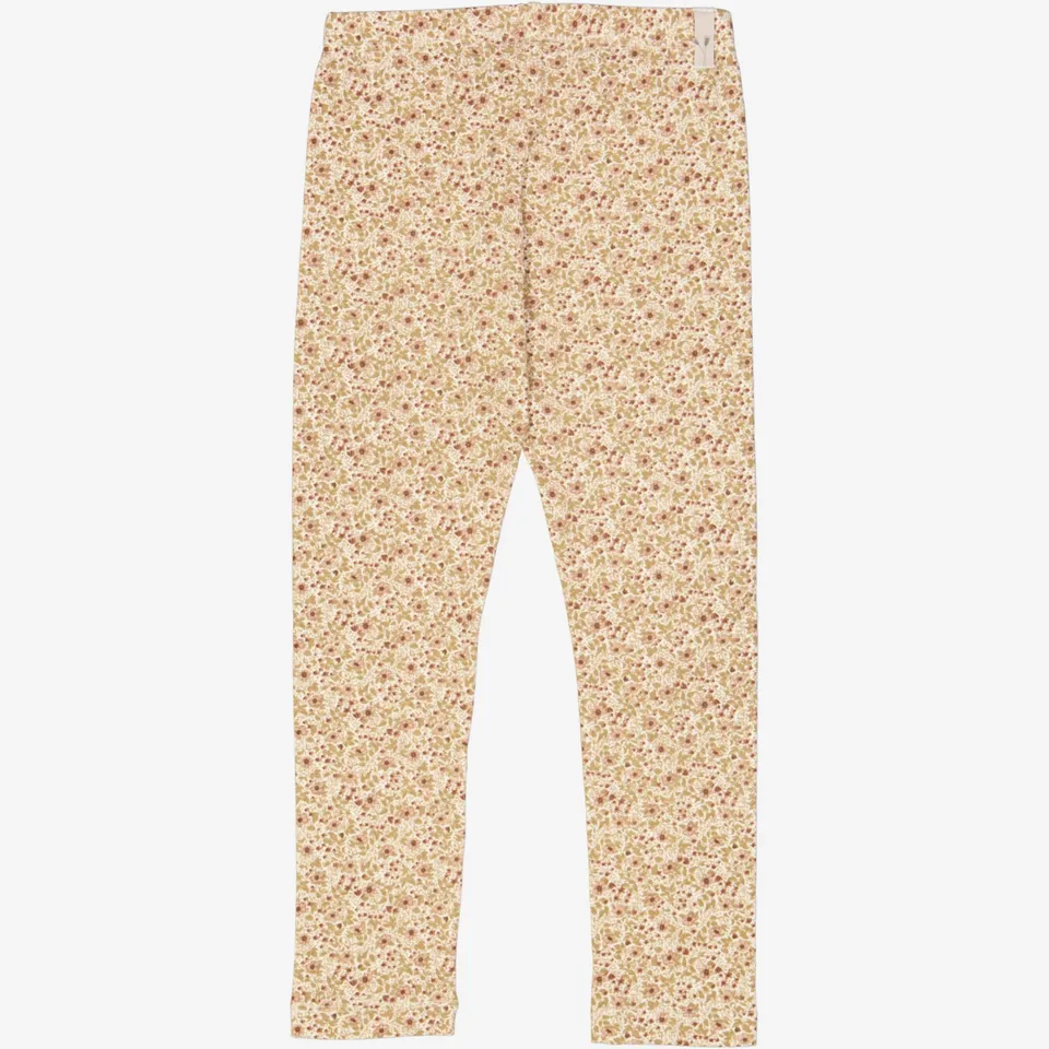 wheat-jersey-leggings-eggshell-flowers-leggings-beige-bio image 1