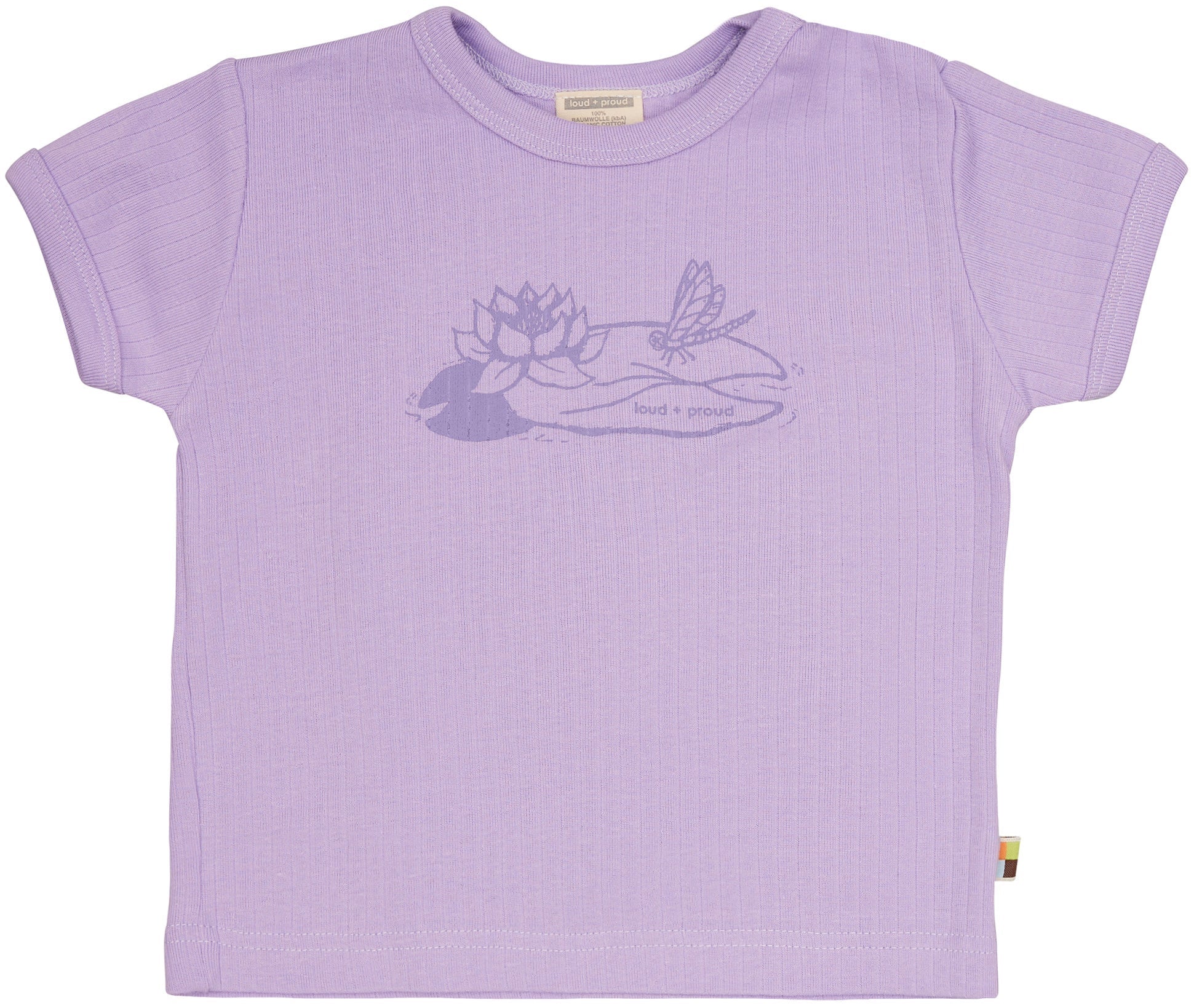 loud-proud-classics-t-shirt-derby-rib-mit-druck-lilac-streifen image 1