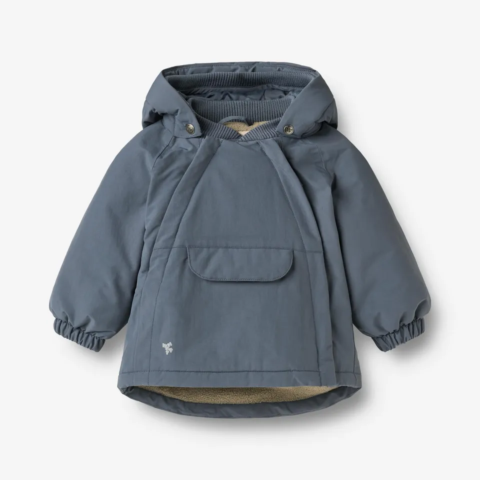 wheat-sascha-jacke-greyblue-wasserdicht-baby-recycelt image 1