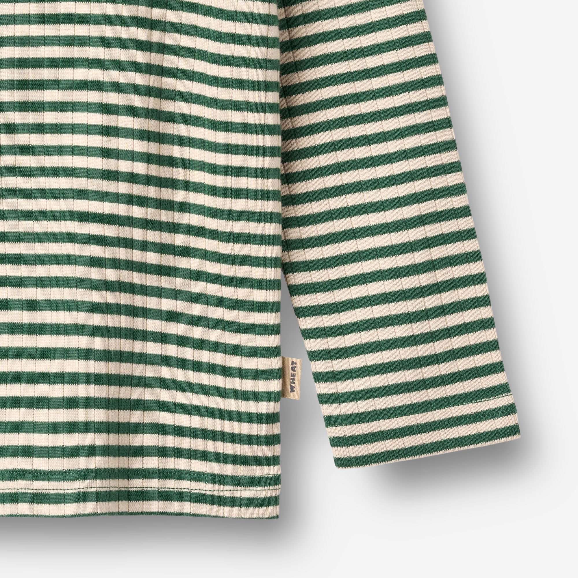 wheat-stig-t-shirt-langarm-bio-baumwolle-green-stripe image 4