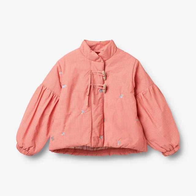 wheat-sola-steppjacke-red-check-leicht-m-dchen-junior image 1