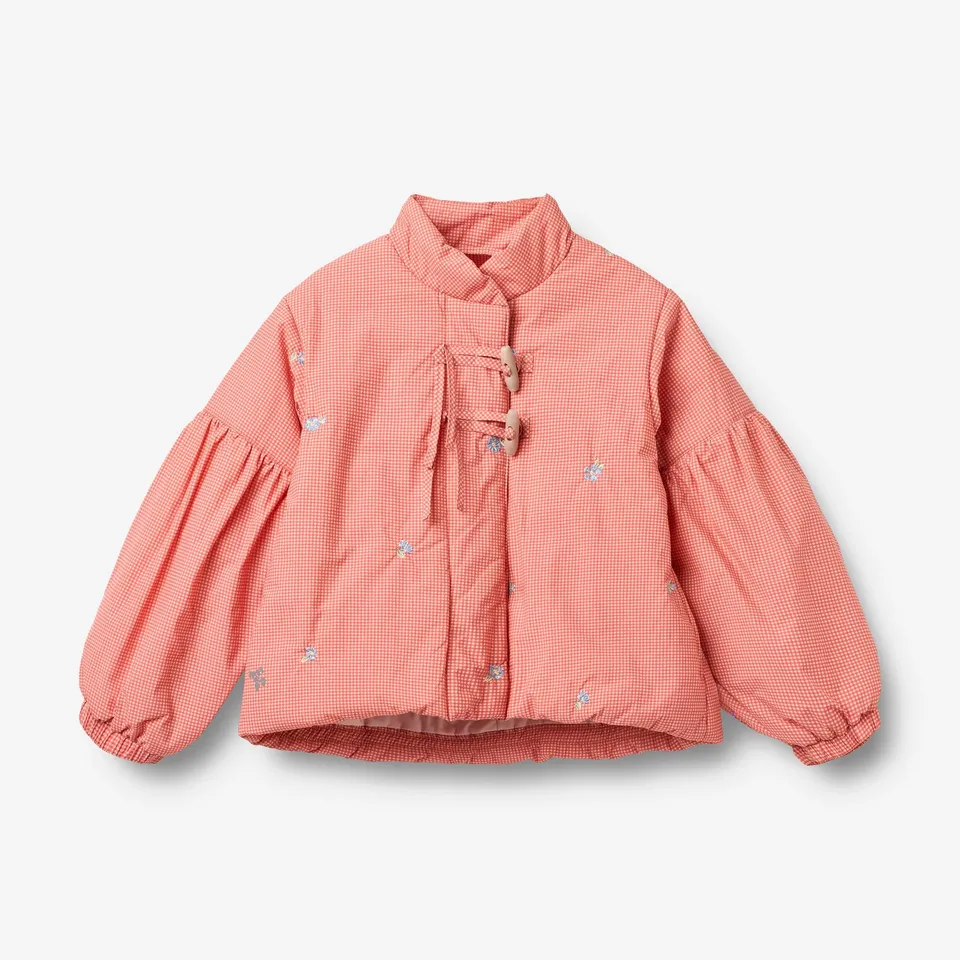 wheat-sola-steppjacke-red-check-leicht-m-dchen-junior image 1