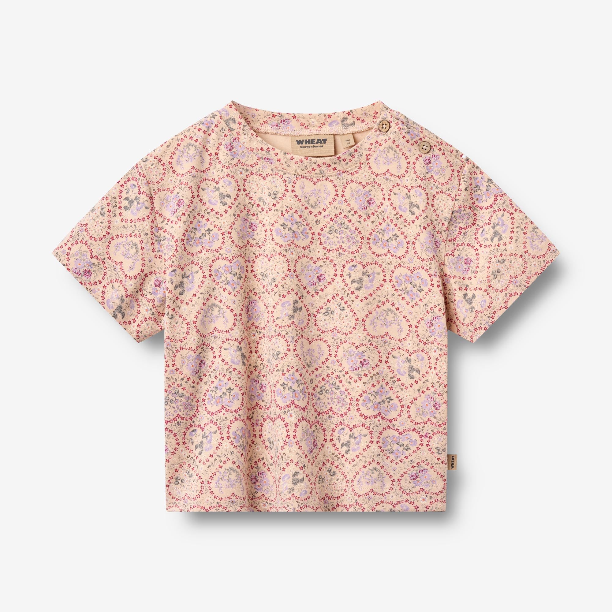 wheat-ella-2-t-shirts-set-magenta-heart-flowers-baby-bio image 3