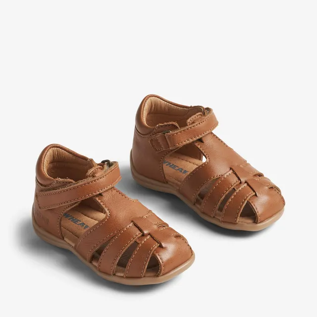 wheat-robbie-sandale-cognac-baby-leder-prewalker image 1