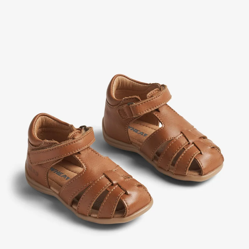 wheat-robbie-sandale-cognac-baby-leder-prewalker image 1