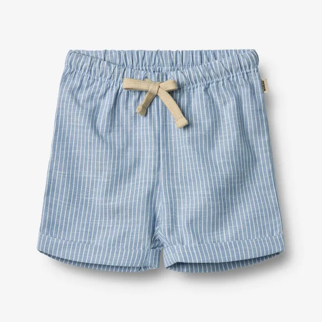 wheat-milton-shorts-blue-stripe-bio-baumwolle image 1