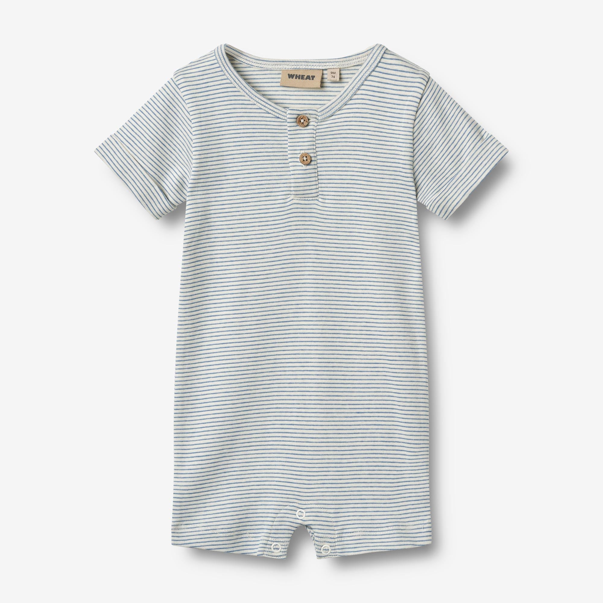wheat-alfred-jumpsuit-kurz-blue-stripe-bio-baumwolle image 1