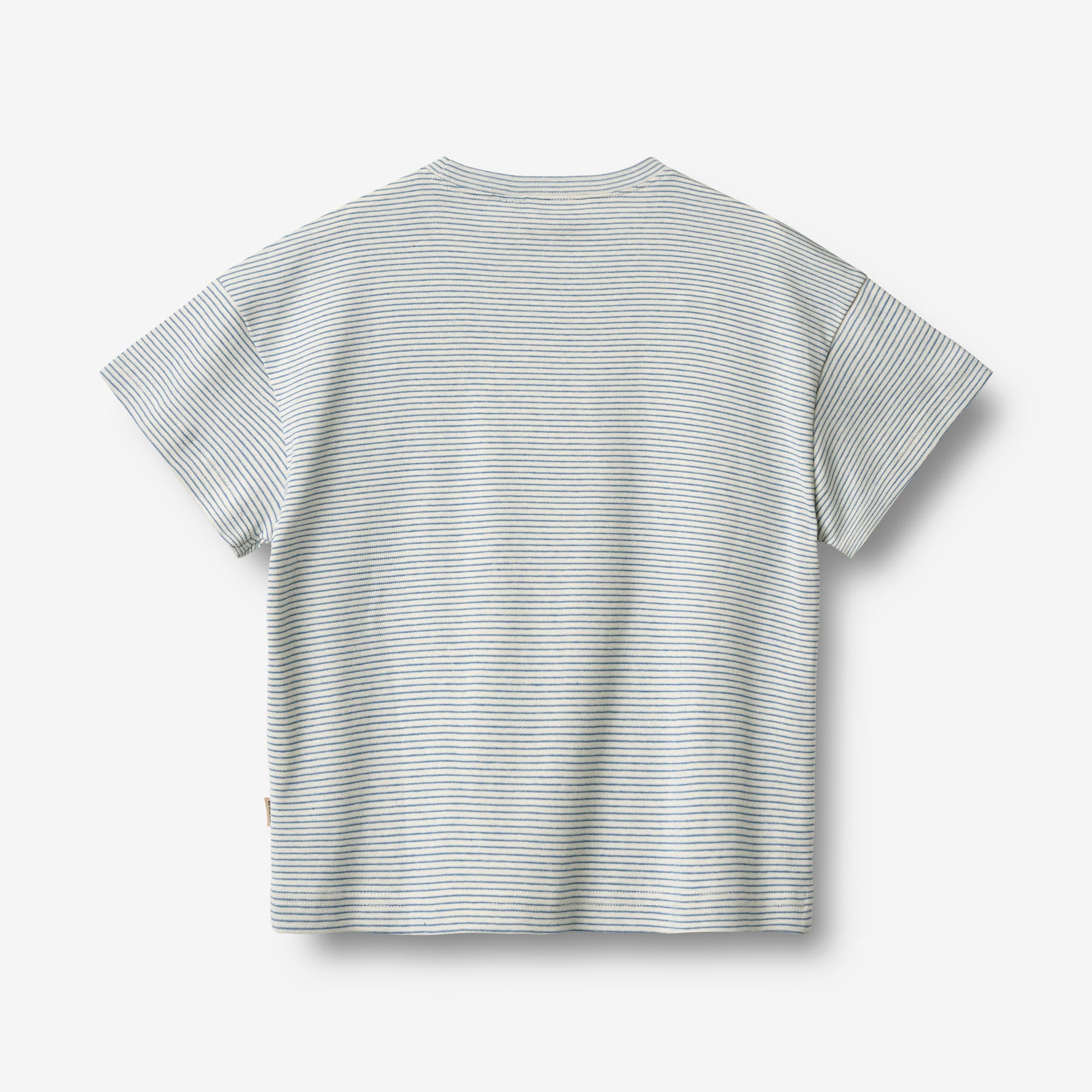 wheat-t-shirt-tommy-kinder-shirt-blue-stripe-bio-kurzarm image 2