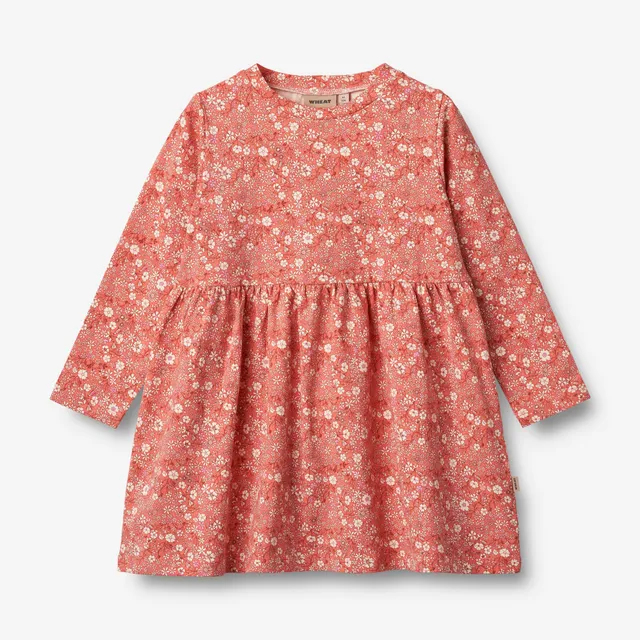 wheat-sessa-jerseykleid-coral-flowers-langarm image 1