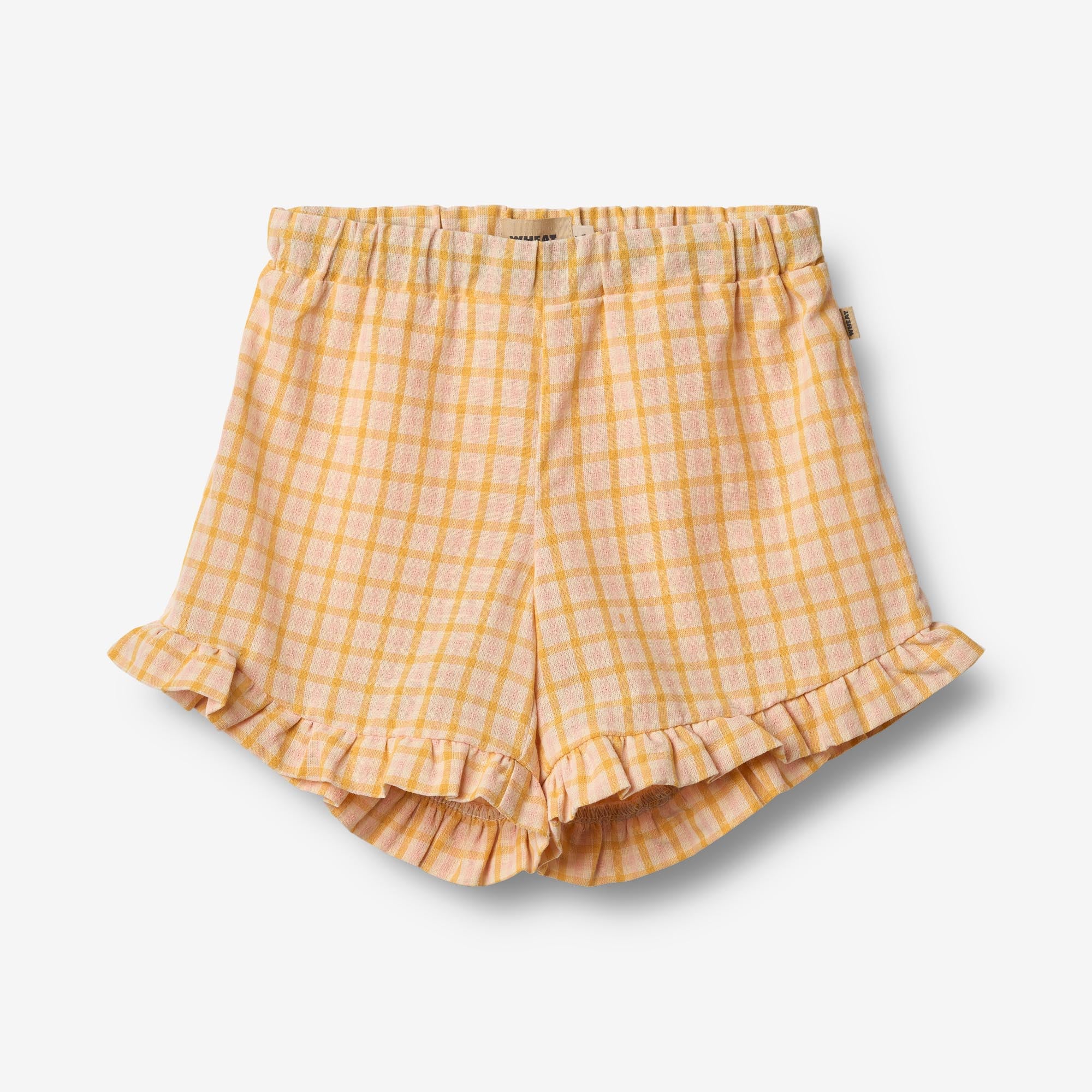 wheat-camille-shorts-yellow-check-bio-baumwolle-kariert image 1