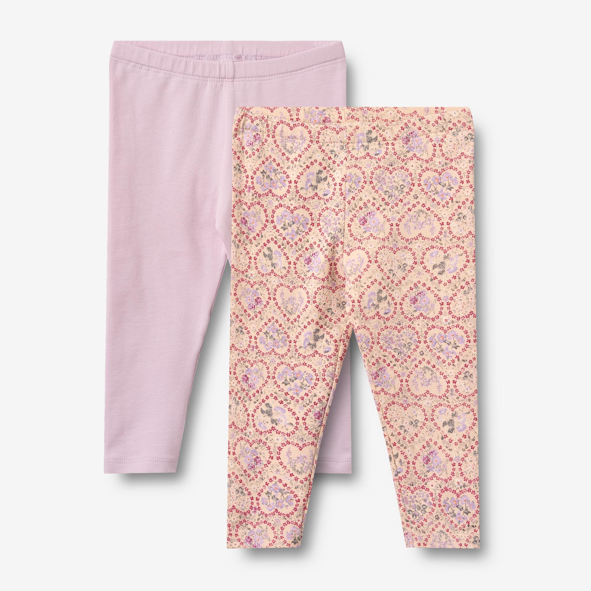 wheat-2-leggings-jules-magenta-heart-flowers-set-bio image 1