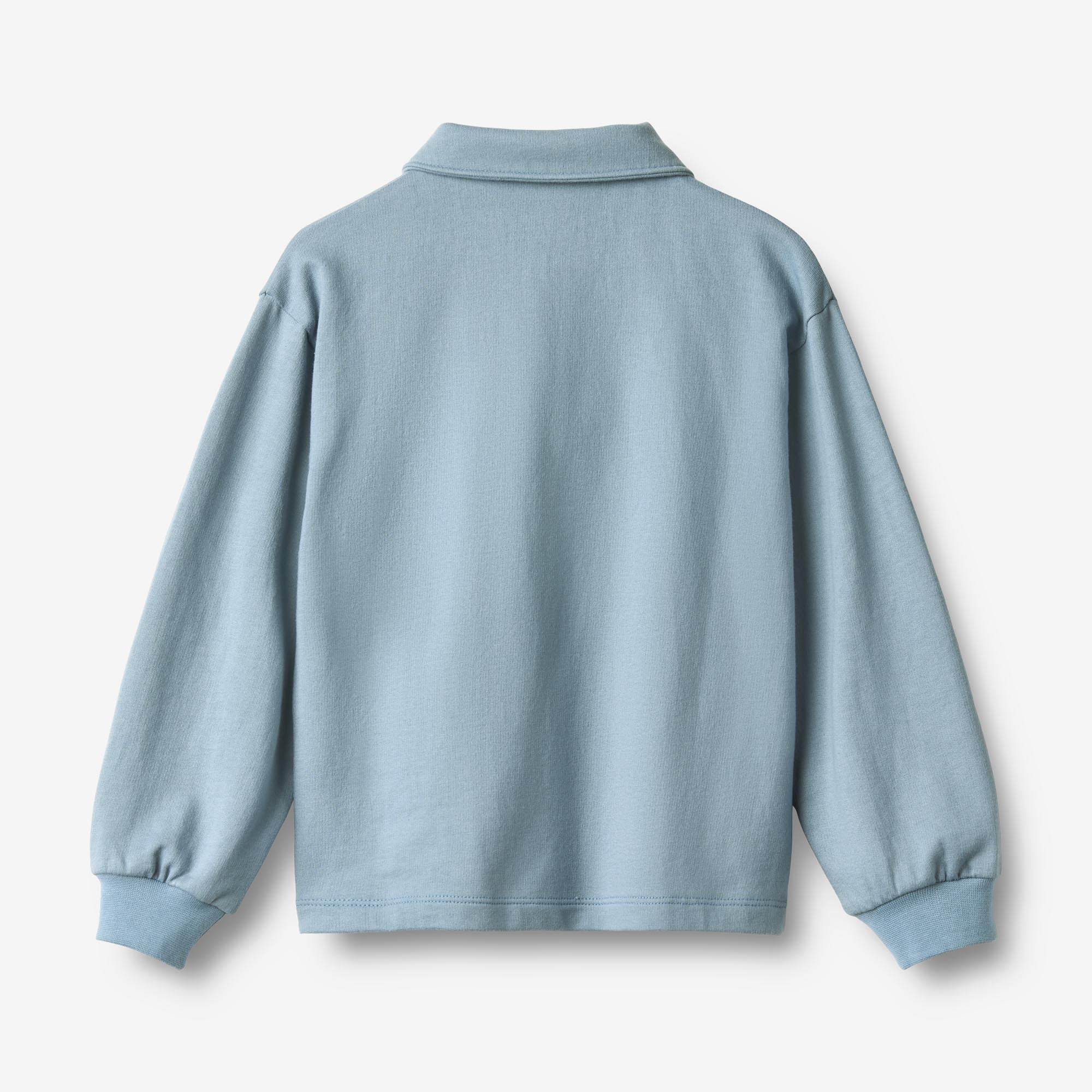 wheat-mads-sweat-bluse-faded-denim-bio-baumwolle-polo image 2