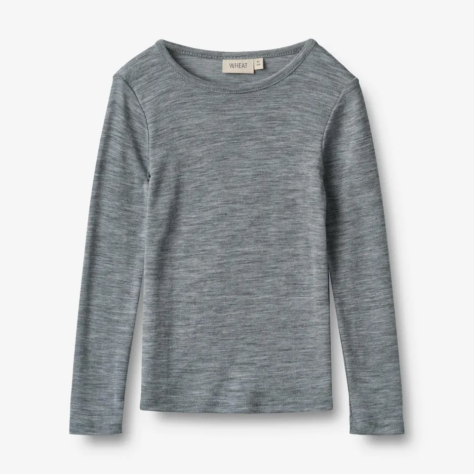 wheat-wool-t-shirt-alfie-melange-grey-gr-104-wolle image 1
