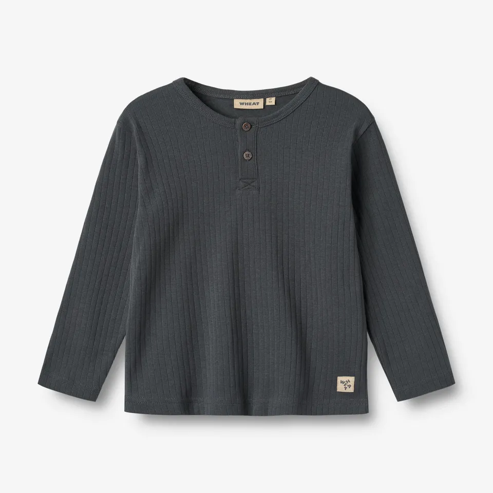 wheat-morris-langarmshirt-black-sea-bio-baumwolle image 1