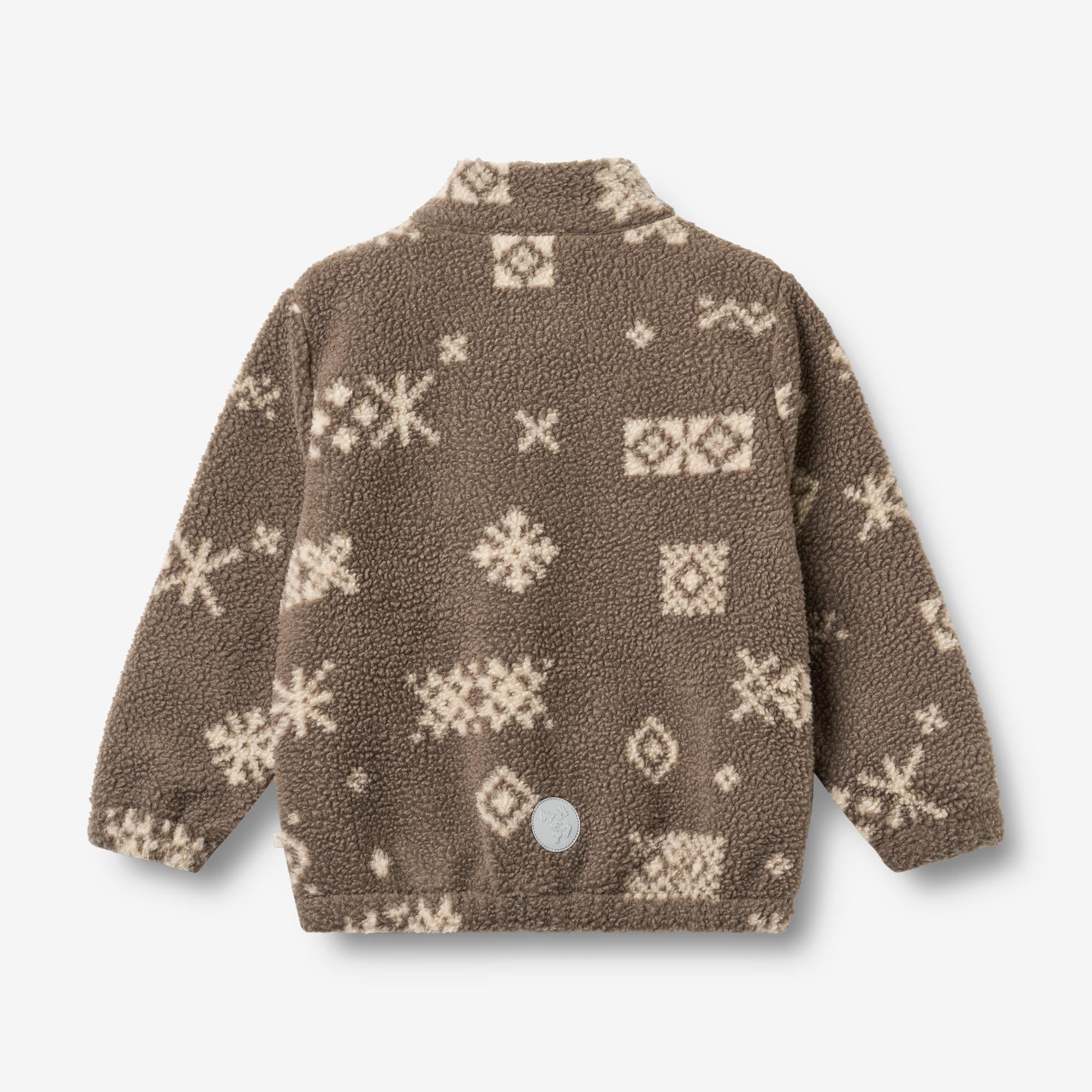 wheat-helge-fleecejacke-dry-wood-jacquard-recycling image 2