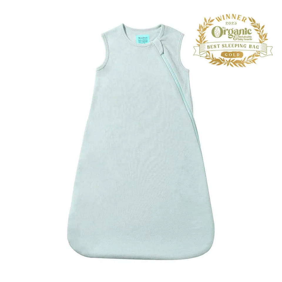woolrex-schlafs-cke-baby-schlafsack-mint-90-cm-merinowolle image 1