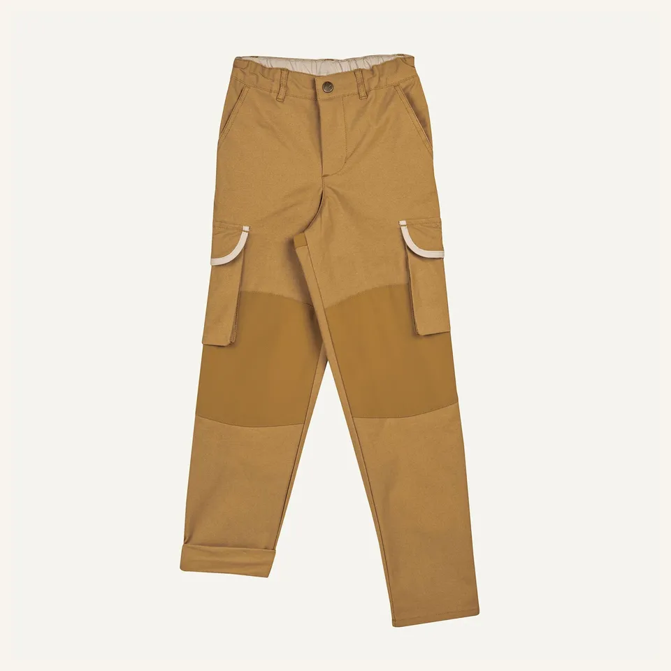 finkid-husky-kelkka-canvas-cargohose-bronze-green-mitwachs image 1