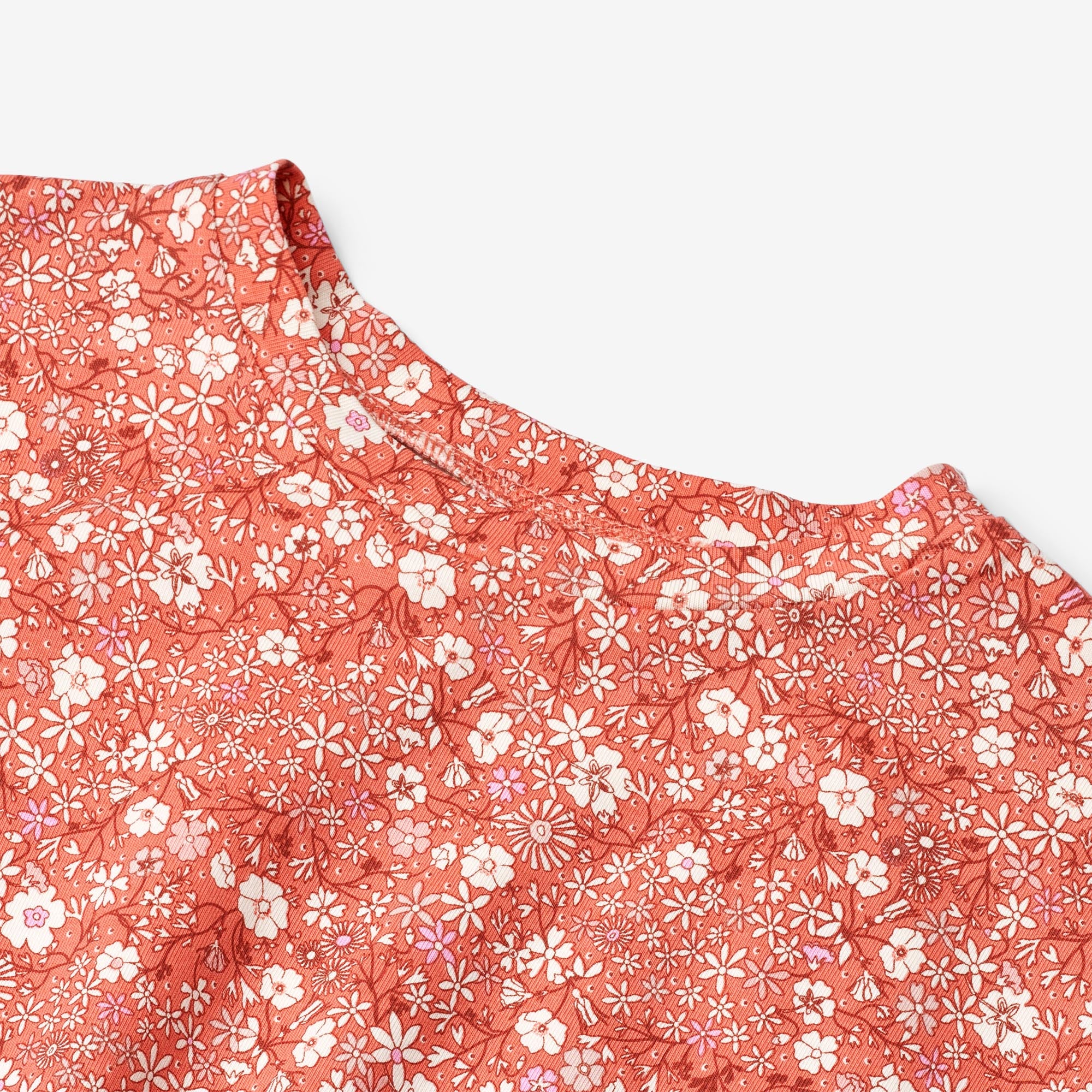 wheat-jerseykleid-maribel-coral-flowers-sommerkleid-m-dchen-bio image 4
