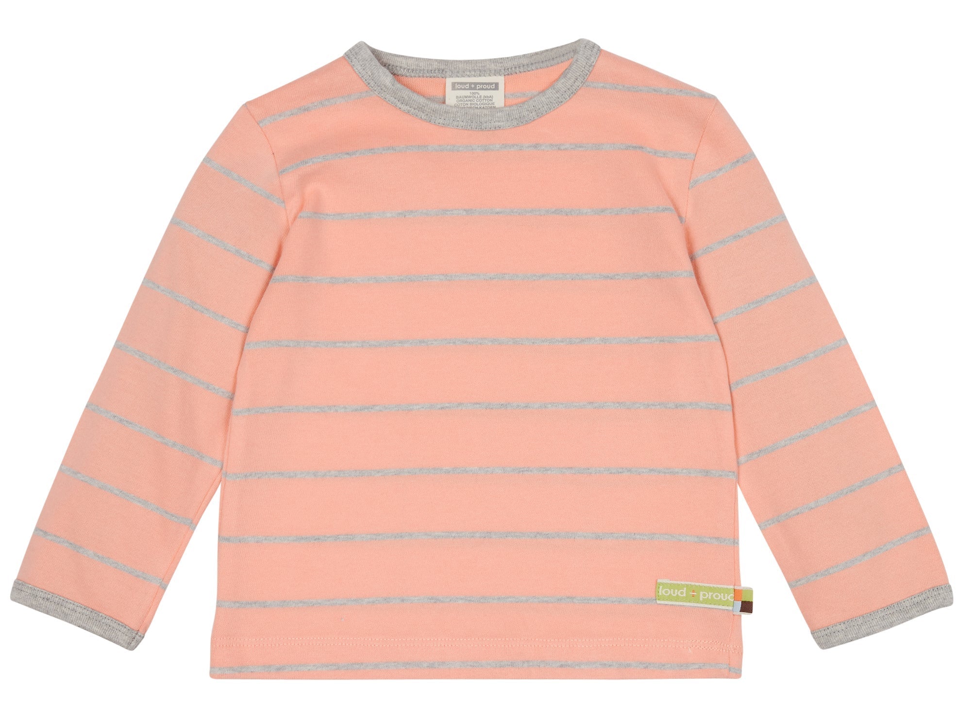 loud-proud-classics-shirt-streifen-peach-62-68 image 1