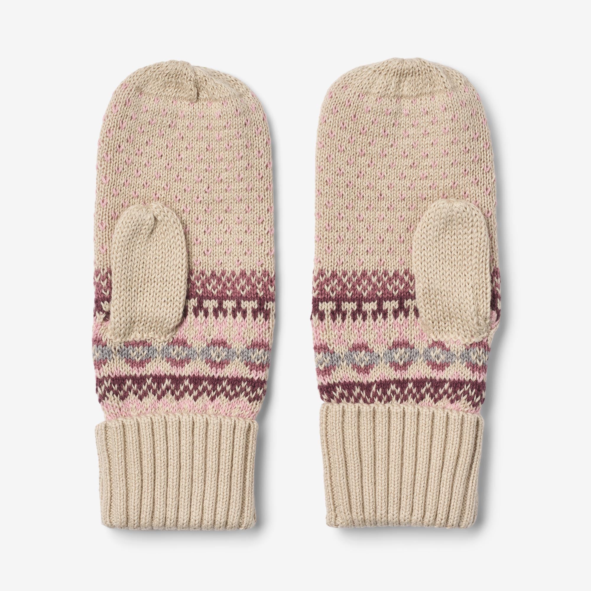 wheat-cotta-jacquard-handschuhe-rose-bio-baumwolle image 2