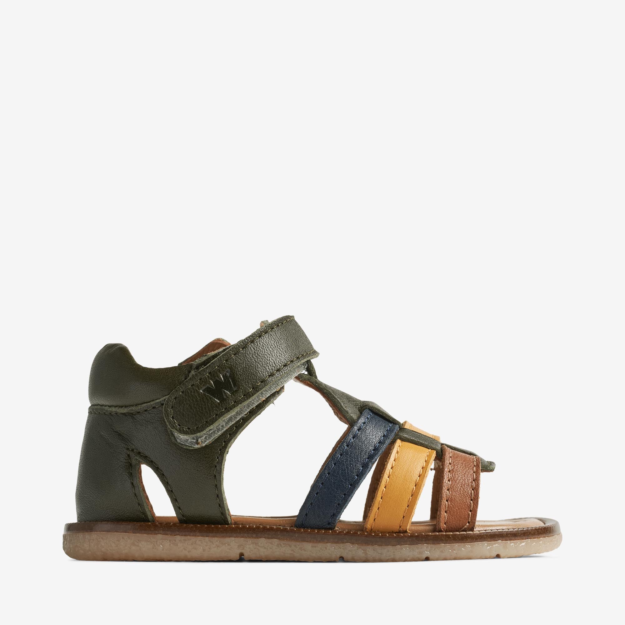 wheat-bray-sandale-green-leder-klett-unisex image 2
