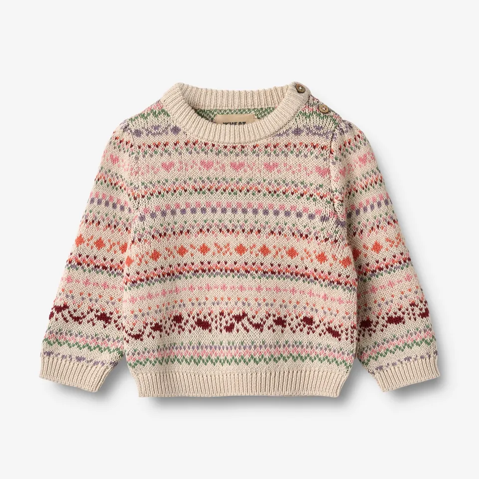 wheat-olga-pullover-multi-jacquard-bio-baumwolle image 1