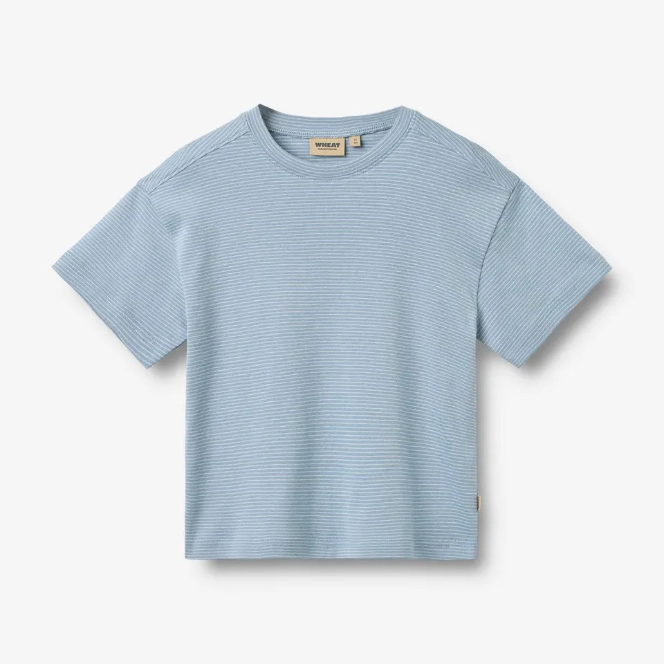 wheat-tommy-t-shirt-faded-blue-stripe-jungen-streifen image 1