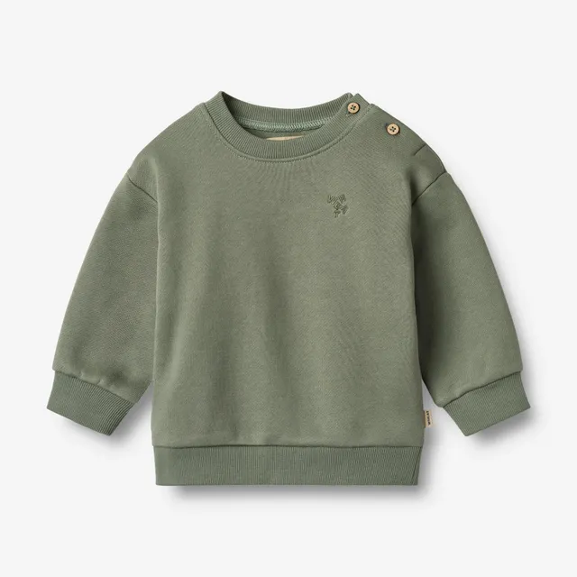 wheat-willi-sweatshirt-dusty-green-bio-baumwolle image 1