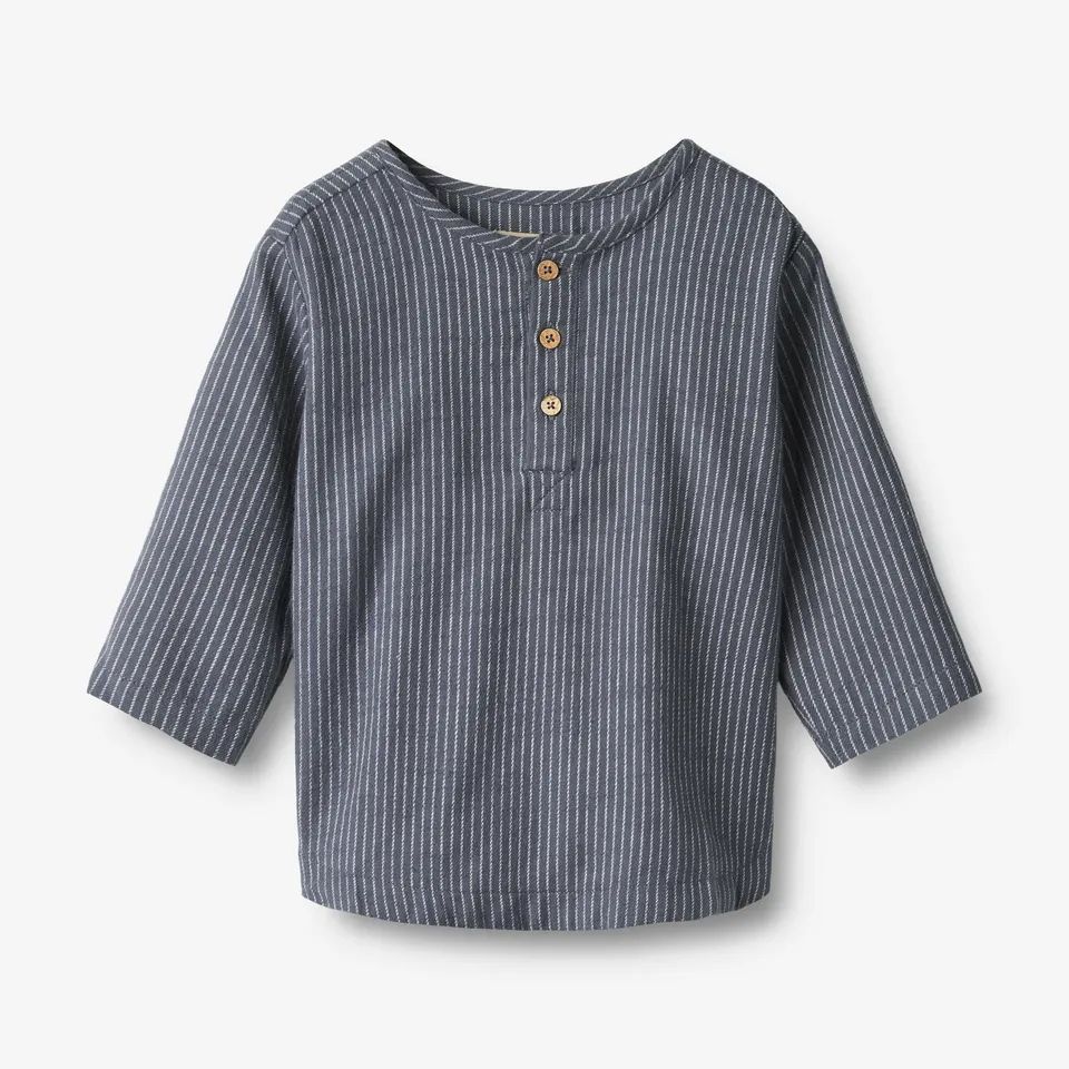 wheat-bj-rk-l-s-shirt-kinderhemd-greyblue-slub-stripe-gr-62 image 1