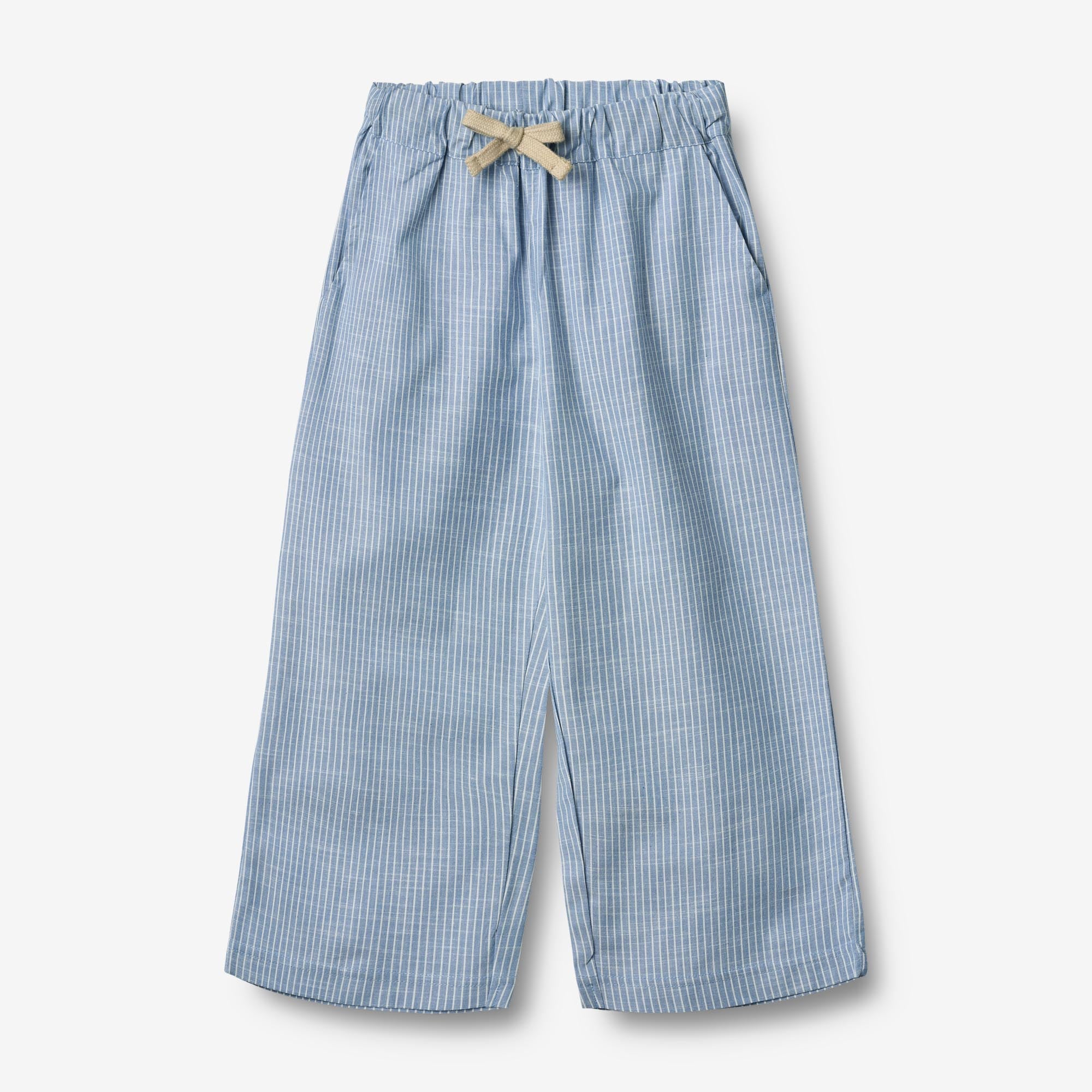wheat-sasha-kinderhose-blue-stripe-bio-baumwolle image 1