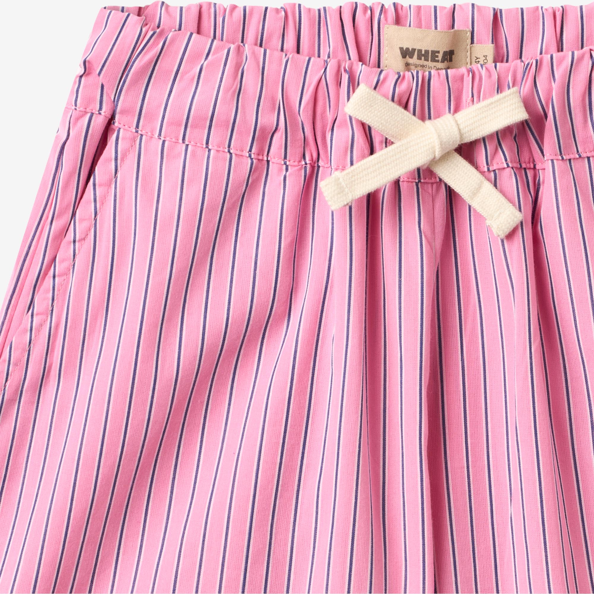 wheat-coral-shorts-pink-stripe-kurze-hose-bio-baumwolle image 3