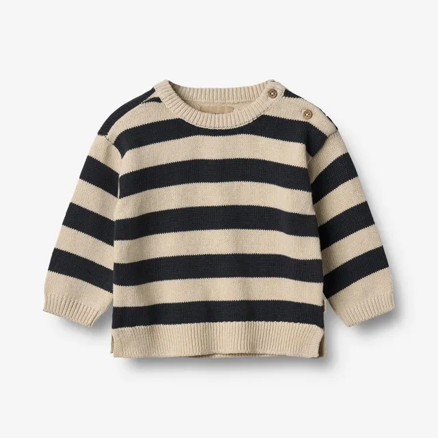 wheat-harlow-star-baby-pullover-navy-stripe-bio image 1