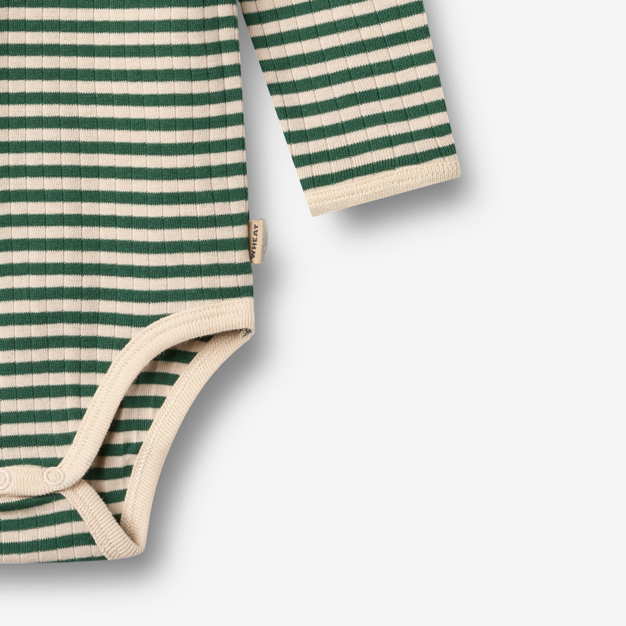 wheat-berti-body-baby-green-stripe-langarm-bio-baumwolle image 6
